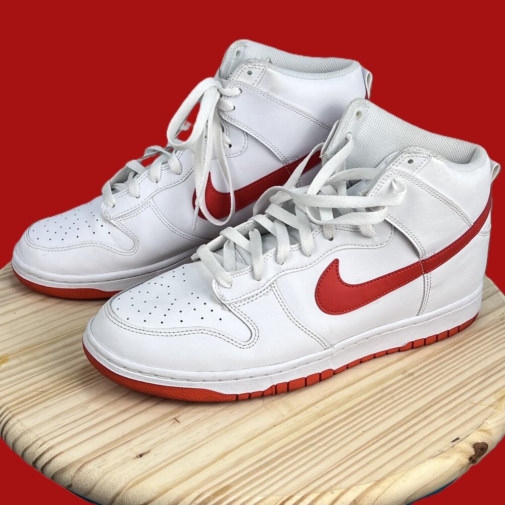 Nike Dunk High Retro 'White Picante Red' DV0828-100 size 12